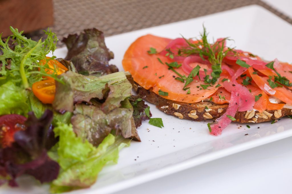 BIMA Bistro's Salmon Tartine (with or without a poached egg to top it off) is a perennial favorite.