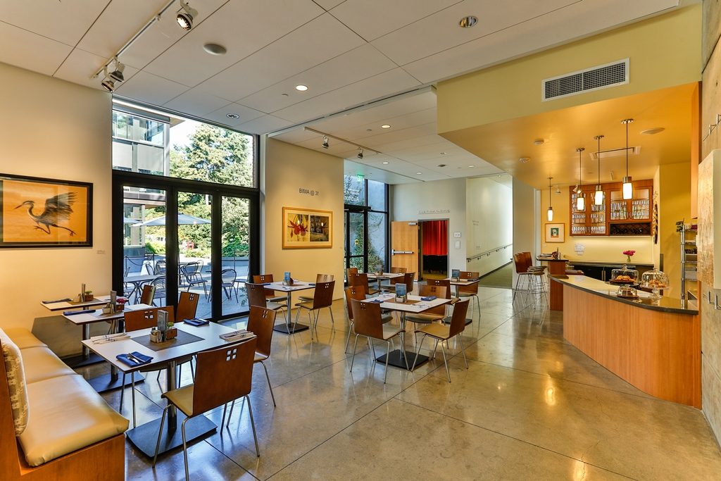 A view into the John Kenyon Ellis BIMA Bistro. Photo by Keith Brofsky.