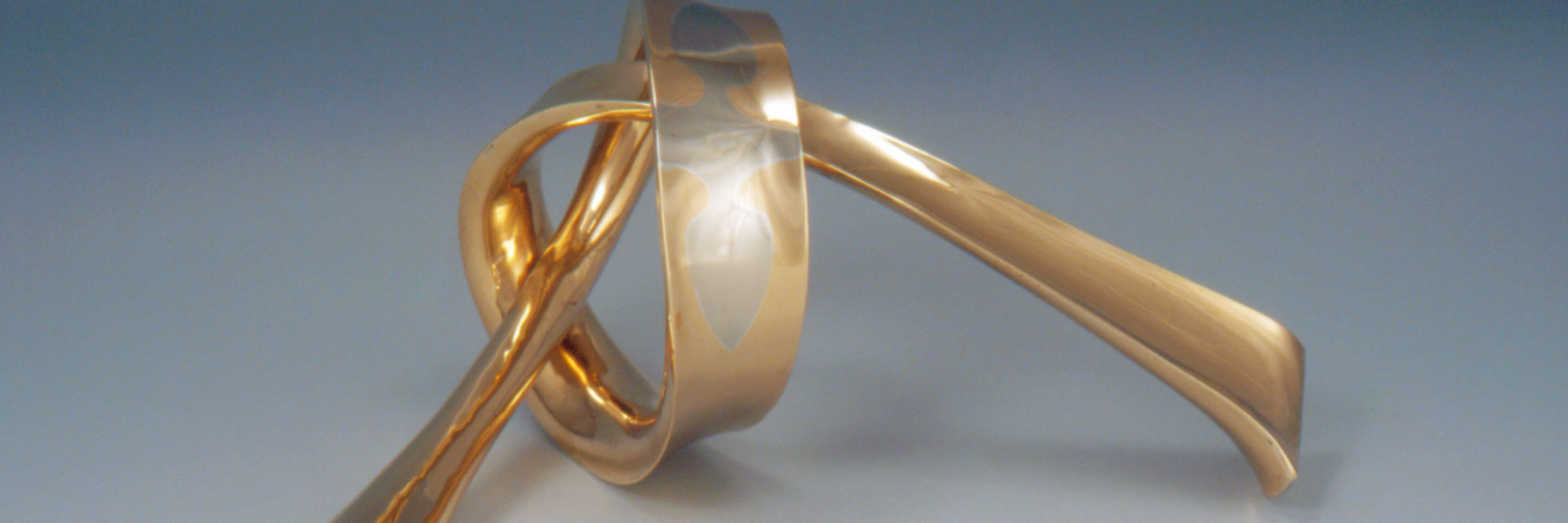 Scluptural silver and gold piece by Master Metalsmith Heikki Seppa