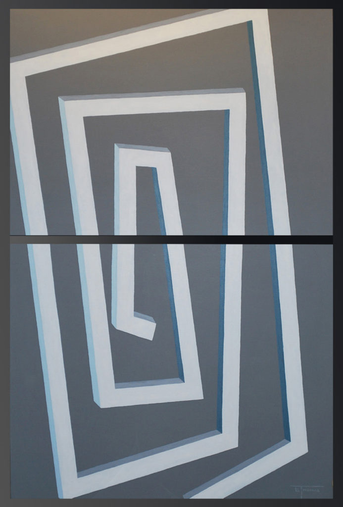 Earnest D. Thomas Odyssey acrylic on canvas, 60" h x 40" w (diptych) Courtesy of the Artist