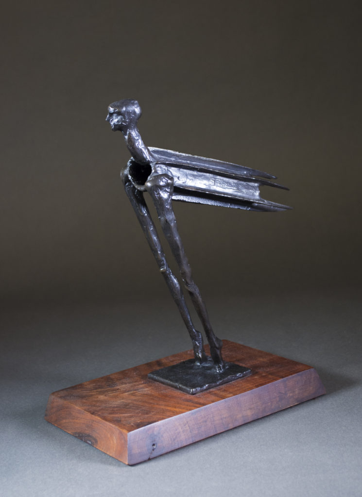 Phillip Levine Post-History of Flight, 1986 cast bronze, wood base 11”h x 5”w x 8”d BIMA Permanent Art Collection, Gift of Ann Goulde Hauberg photo by Ann Welch