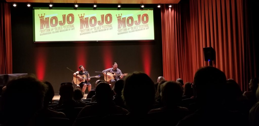 Stephanie Anne Johnson performing in the BIMA auditorium