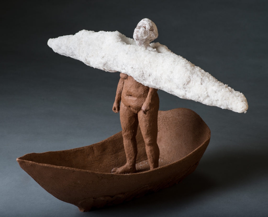 Aisha Harrison, Residue, 2013, clay and salt, 14”h x 23”w x 18”l, Courtesy of the Artist