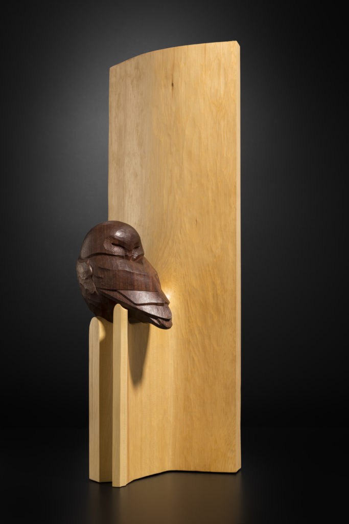Peregrine O’Gormley, Old Tree, Alaskan Yellow Cedar, 22” h x 10” w x 9” d, Private Collection, photo credit: Alec Miller