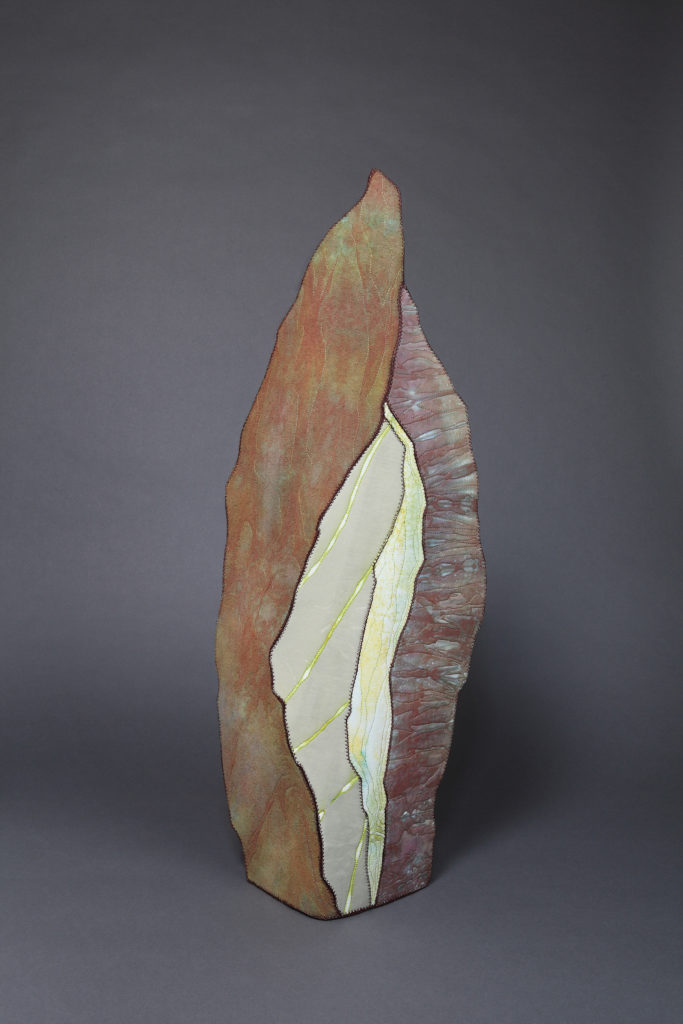 Cameron Anne Mason (Seattle) Moclips, Driftwood Series, 2015-2016 hand-dyed fibers finished with stitch, 30.25”h x 11.75”w x 4.25”d Courtesy of the Artist