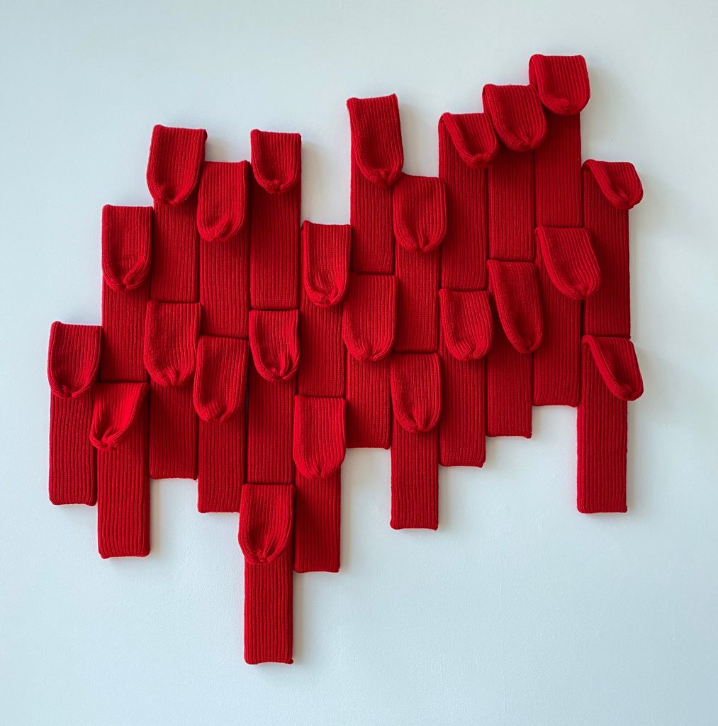 Suzanne Tidwell (Seattle), Tongue Lashing, knit acrylic, Courtesy of the Artist