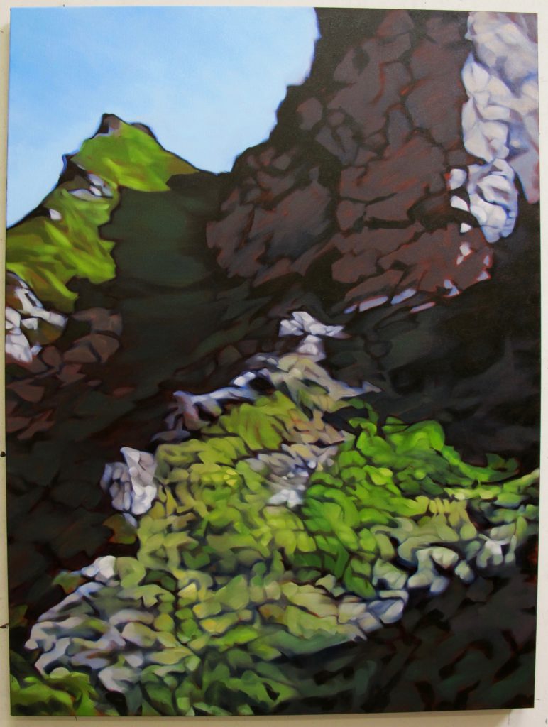 Becky Fletcher (Sedro Wooley), Morning Steeps, oil on canvas, 36”h x 48”w, Courtesy of the Artist