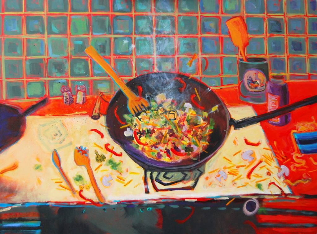 Anne Schreivogl, Sizzle, 2011 Acrylic 30"x 40"