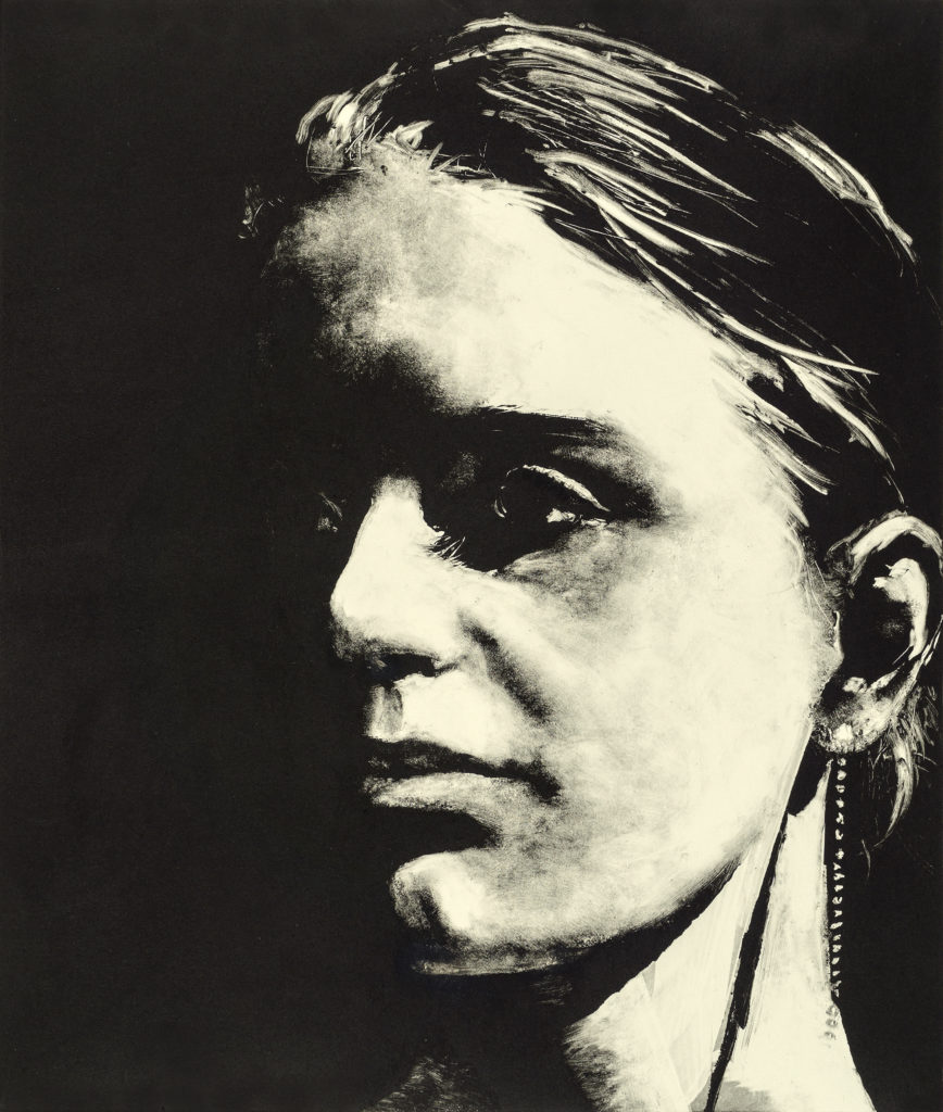 Kathryn Woolley Lesh, Earring, 2015 20"w x 23"h Monotype