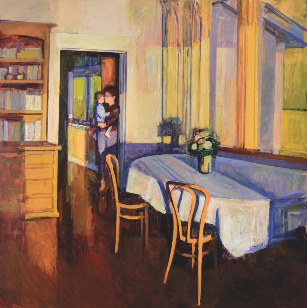 Kurt Solmssen (Vaughn), Sunset Interior, 2017. Oil on linen, 68”h x 68”w. Collection of Cynthia Sears.
