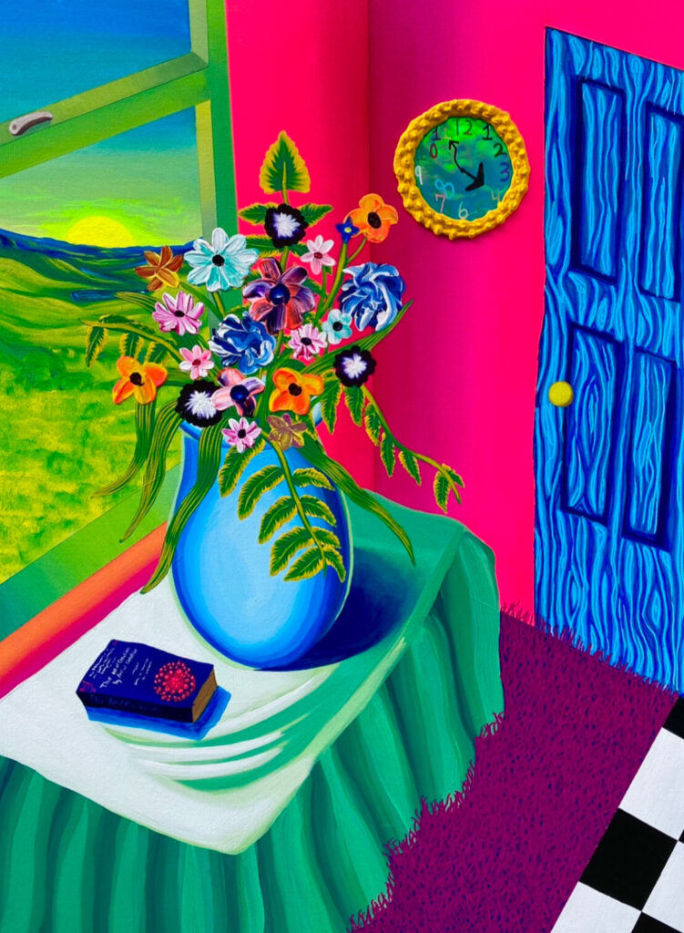 Blake Blanco (Seattle), Room With a View, acrylic on canvas, 40"h x 30"w, Courtesy of the Artist