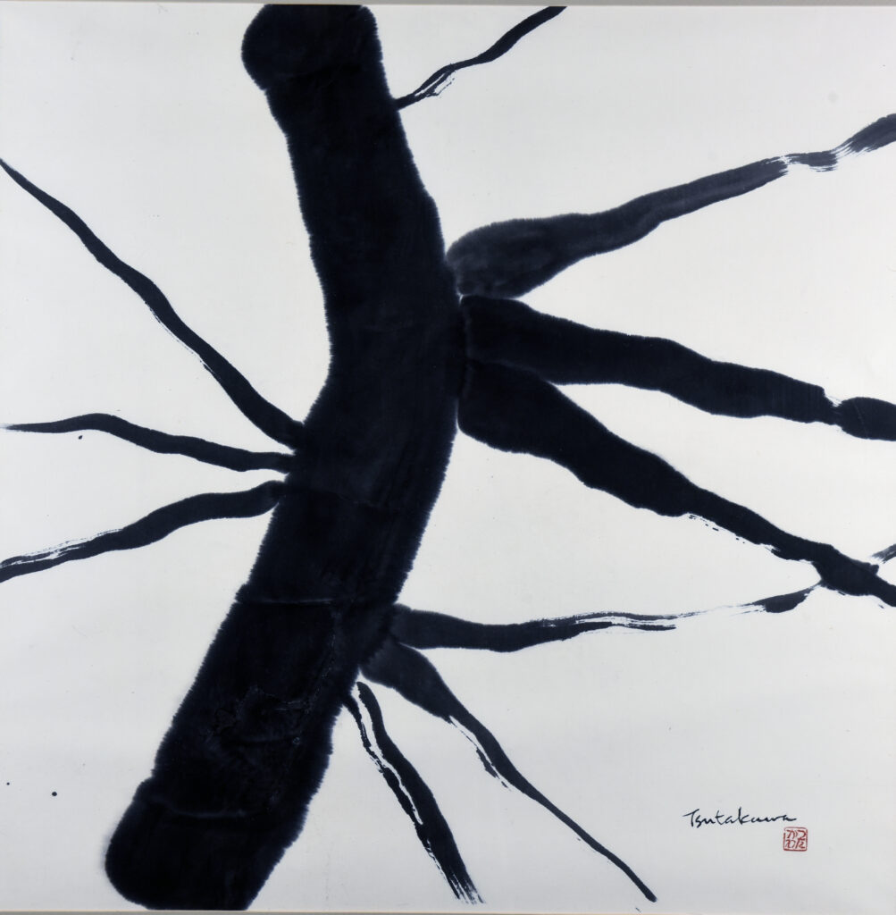 George Tsutakawa, 1910-1997 (Seattle), Tree Force, 1986, sumi on paper, 33”h x 33”w, Tsutakawa Family Collection, photo by John Pai