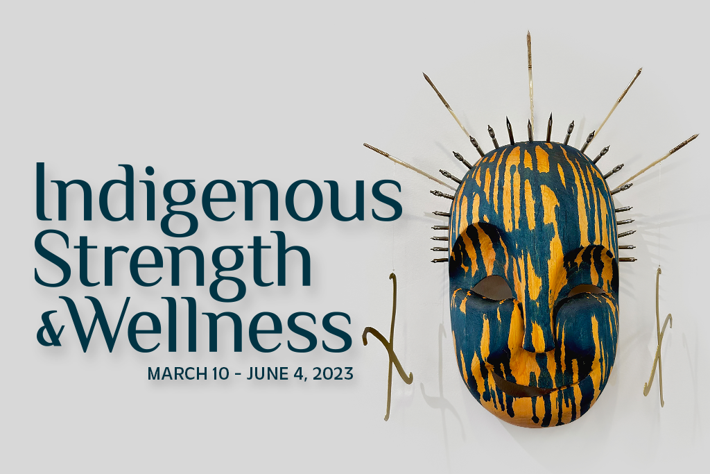 Indigenous Strength & Wellness logo with mask artwork.