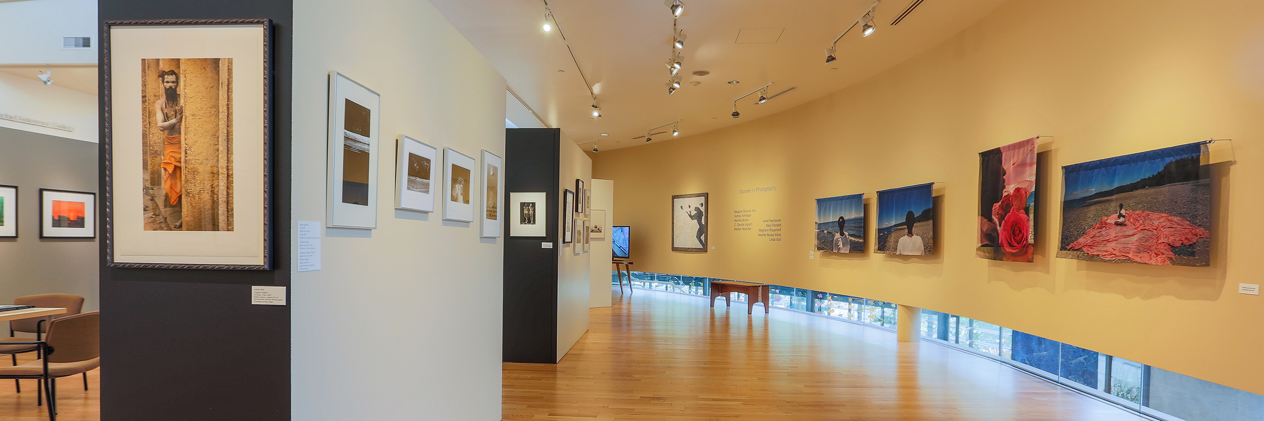 installation image of women in photography exhibition captured by Keith Brofsky